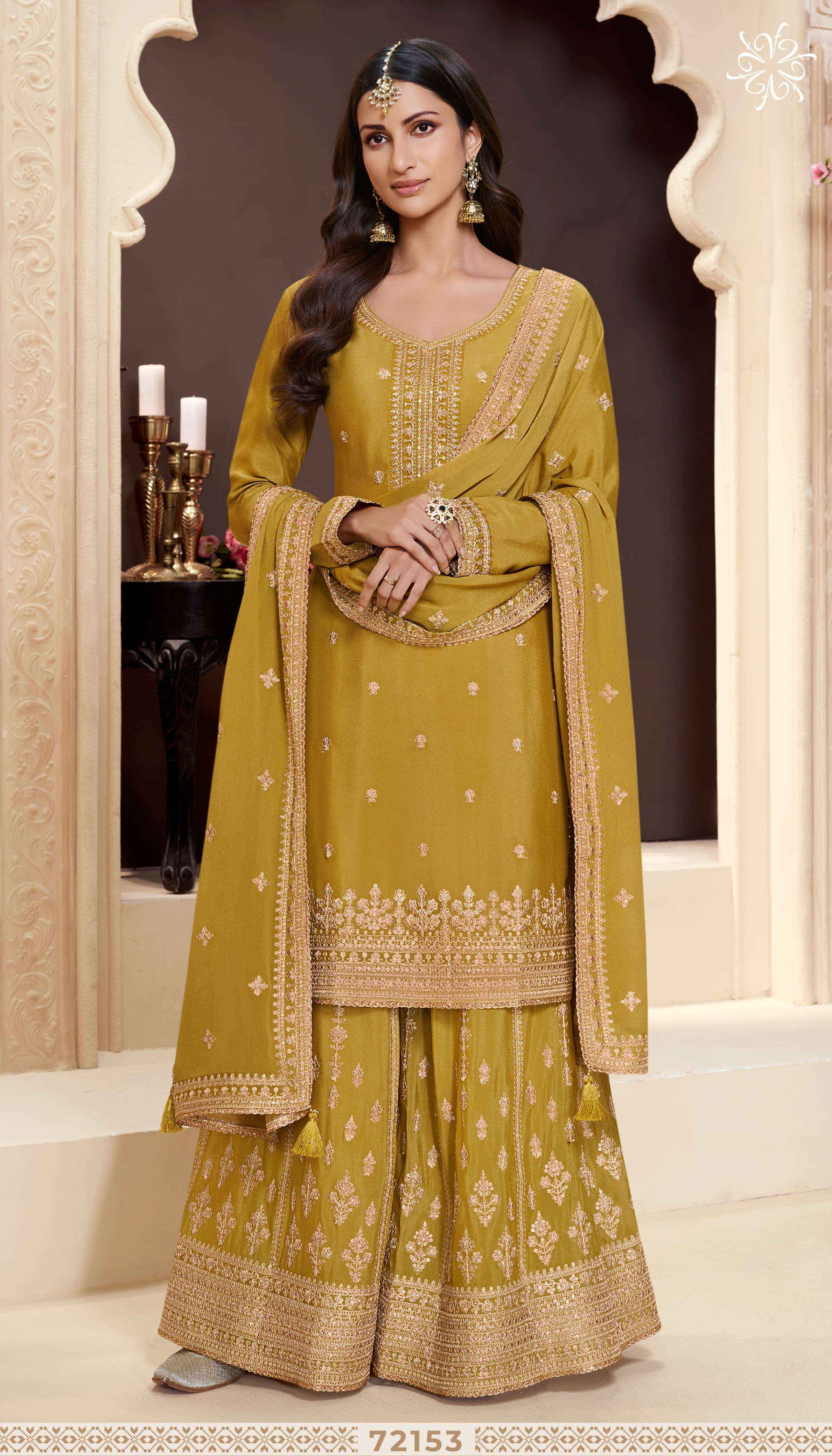 Vinay Kuleesh Shaniya Chinon Dress Material 4 pcs Catalogue