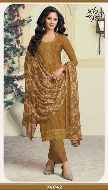 Vinay Silkina Royal Crepe 47 Royal Crepe Dress Material 8 pcs Catalogue