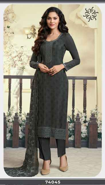 Vinay Silkina Royal Crepe 47 Royal Crepe Dress Material 8 pcs Catalogue