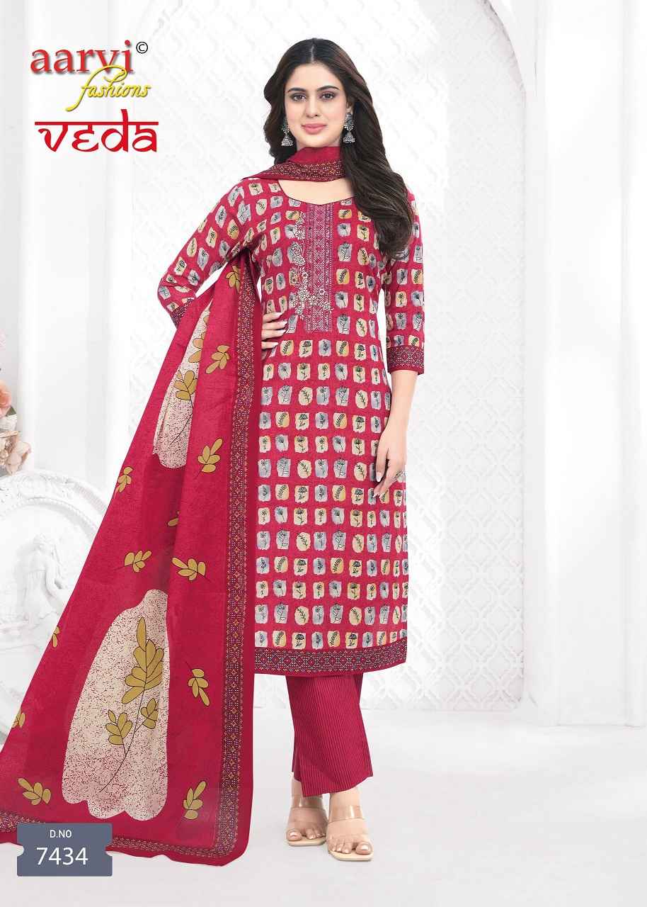 Aarvi Fashion Veda Vol-1 Readymade Cotton Dress (12 pcs Catalogue)