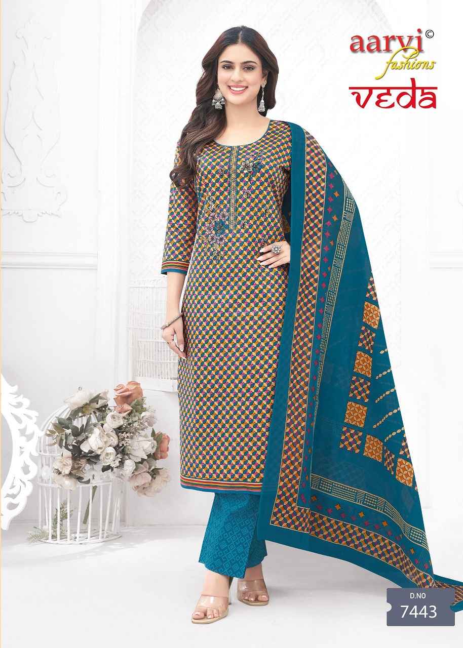 Aarvi Fashion Veda Vol-1 Readymade Cotton Dress (12 pcs Catalogue)