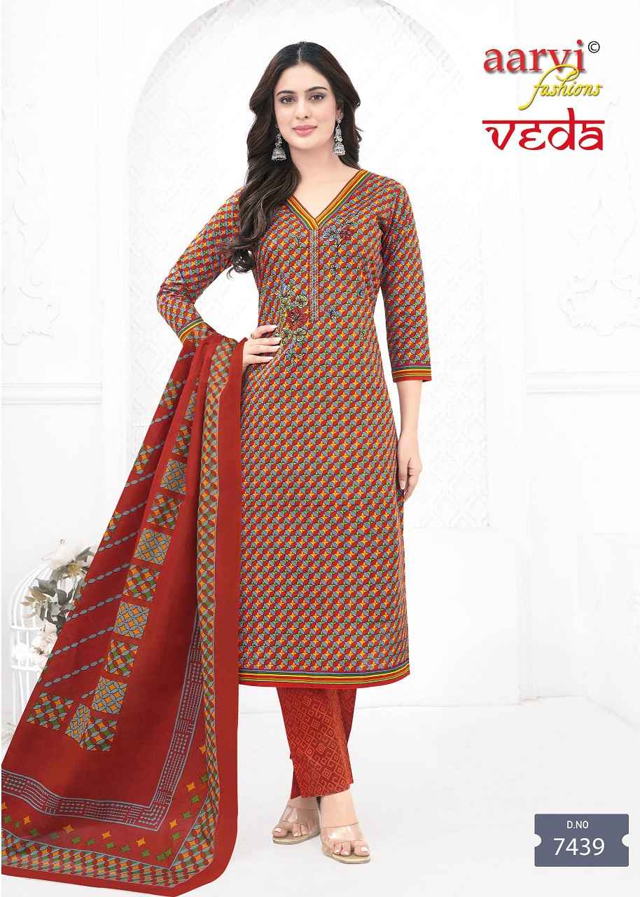 Aarvi Fashion Veda Vol-1 Readymade Cotton Dress (12 pcs Catalogue)
