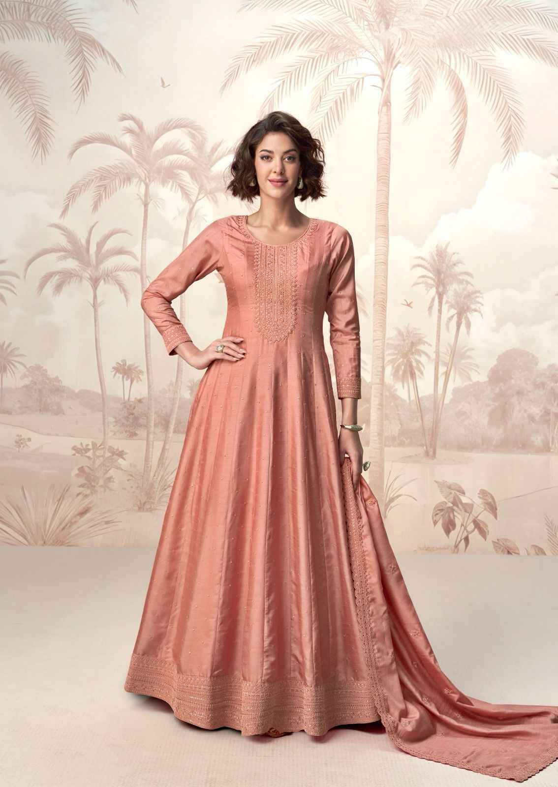 Aashirwad Creation Raagini Readymade Silk Dress (5 pcs Catalogue)