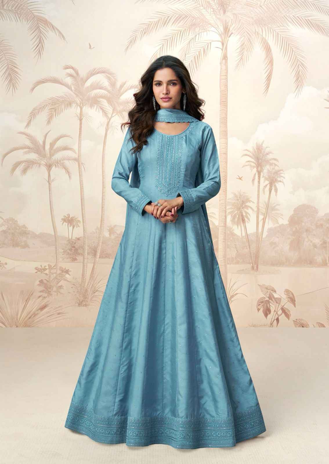 Aashirwad Creation Raagini Readymade Silk Dress (5 pcs Catalogue)