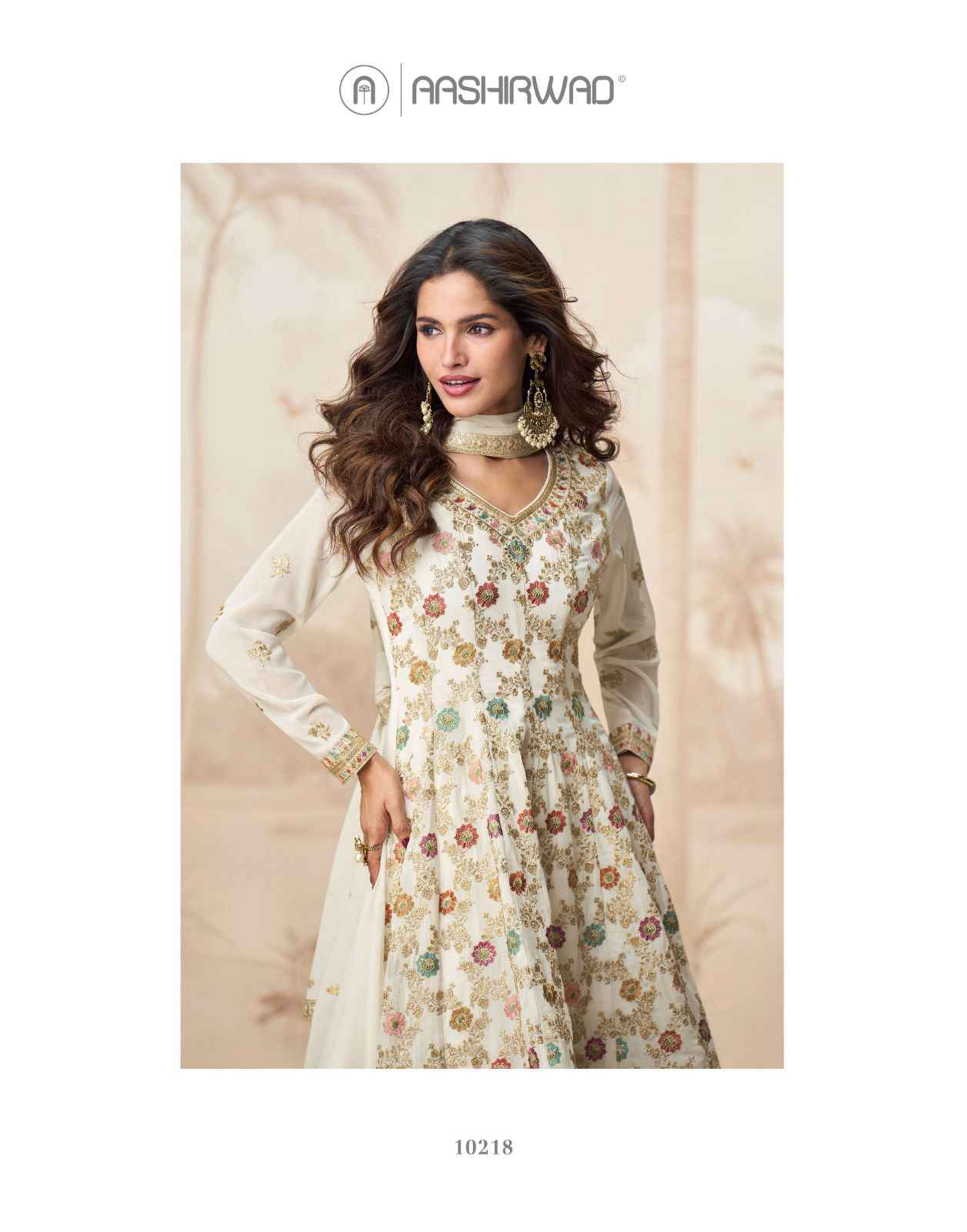Aashirwad Creation Shivani Readymade Georgette Dress 3 pcs Catalogue