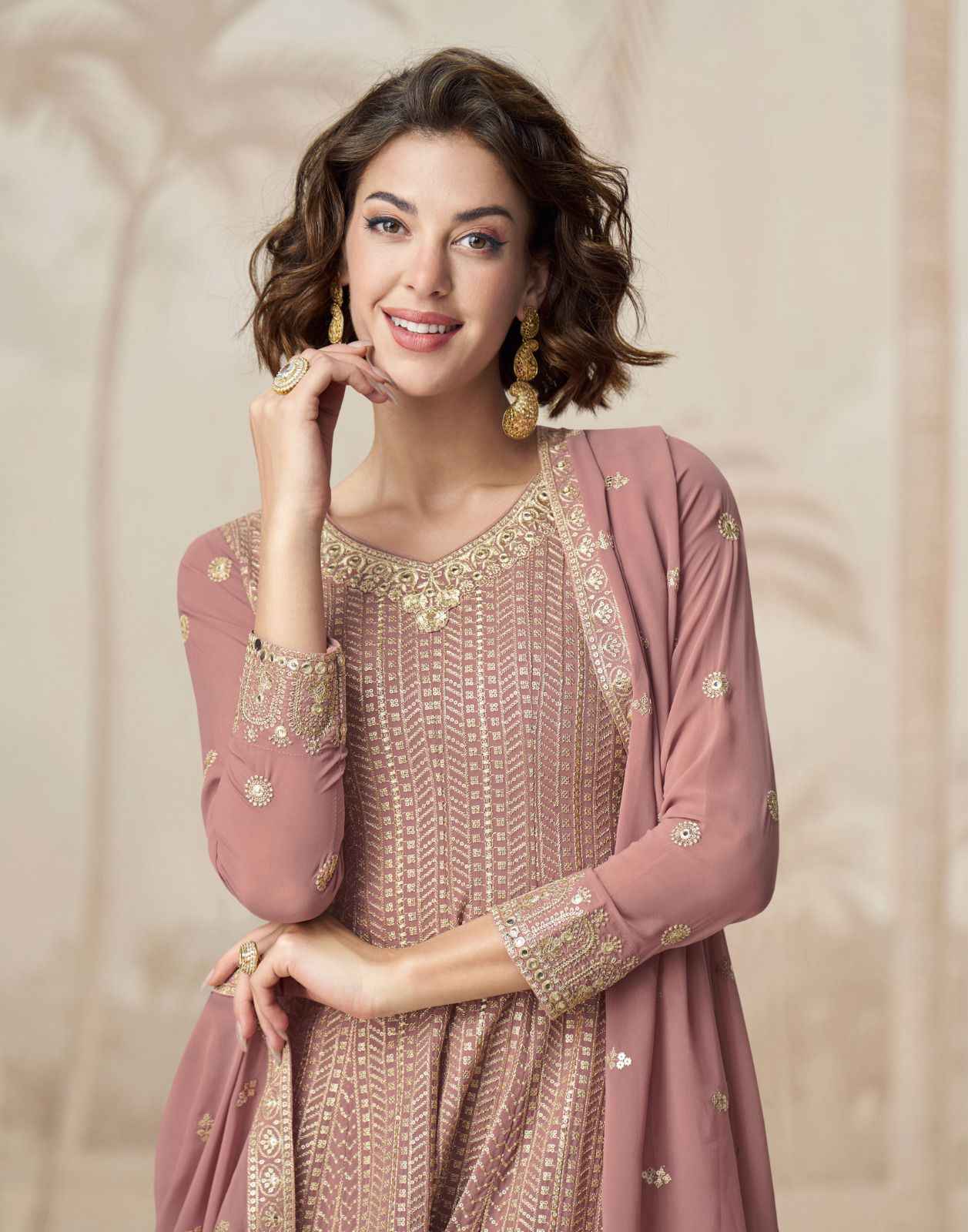 Aashirwad Creation Shivani Readymade Georgette Dress 3 pcs Catalogue