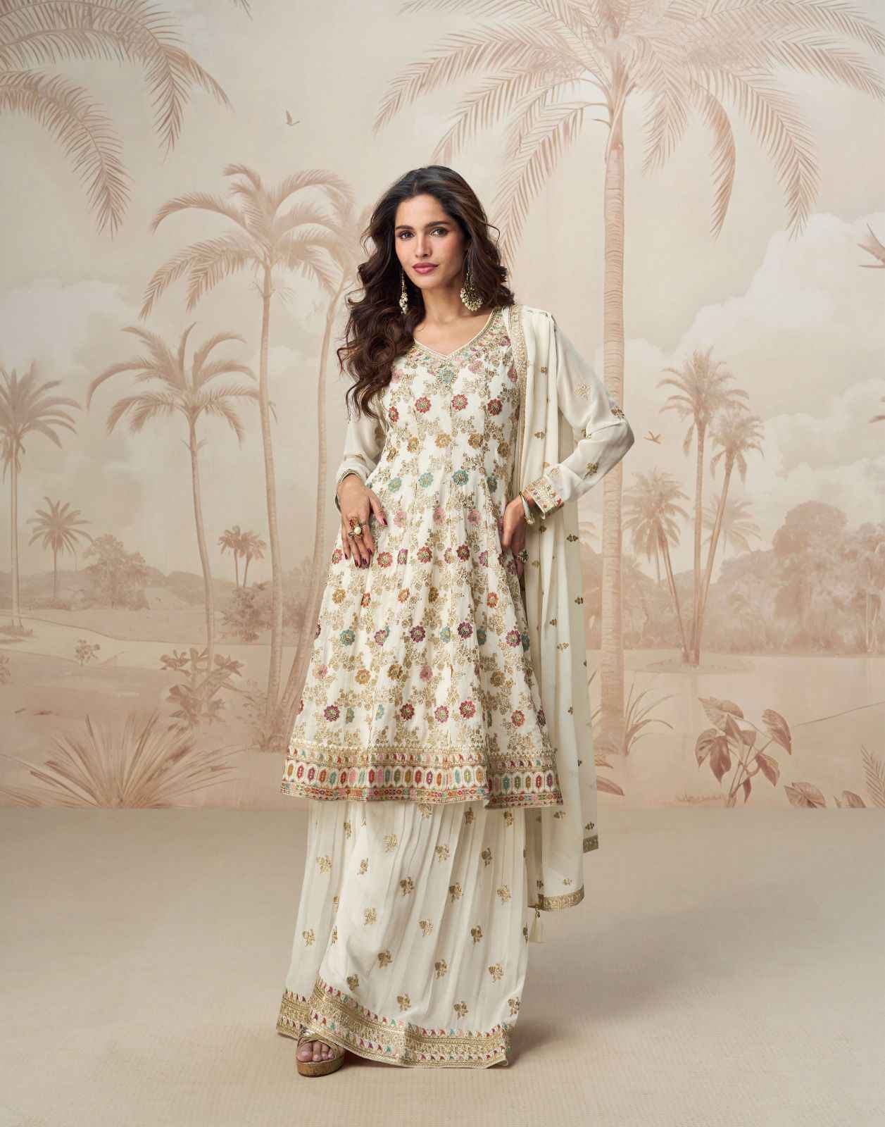 Aashirwad Creation Shivani Readymade Georgette Dress 3 pcs Catalogue