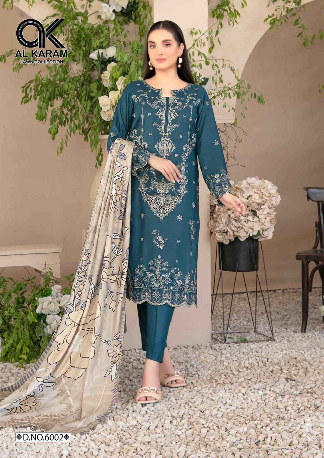 Al Karam Florence Vol 6 Cambric Cotton Dress Material 6 pcs Catalogue
