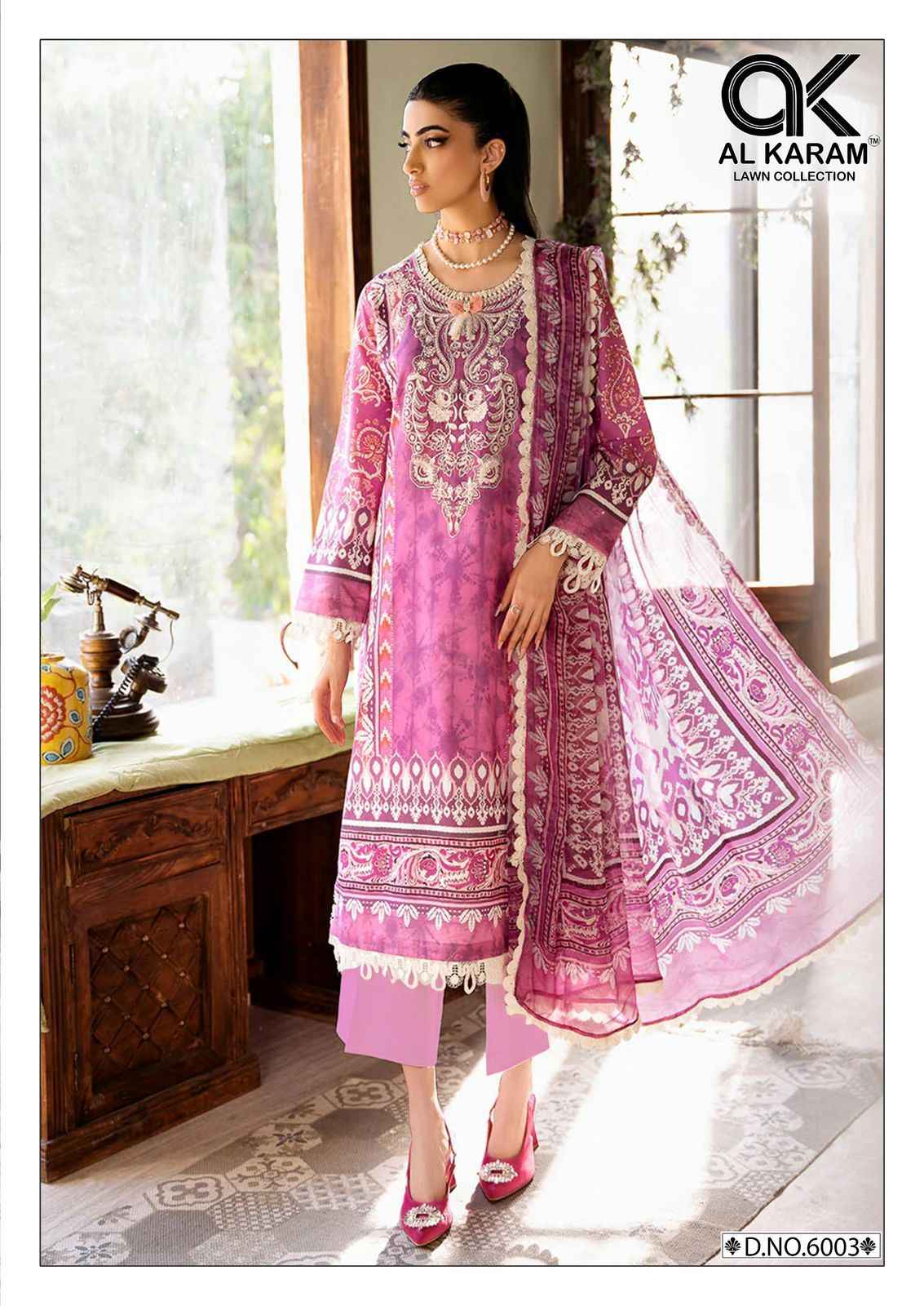 Al Karam Florence Vol 6 Cambric Cotton Dress Material 6 pcs Catalogue