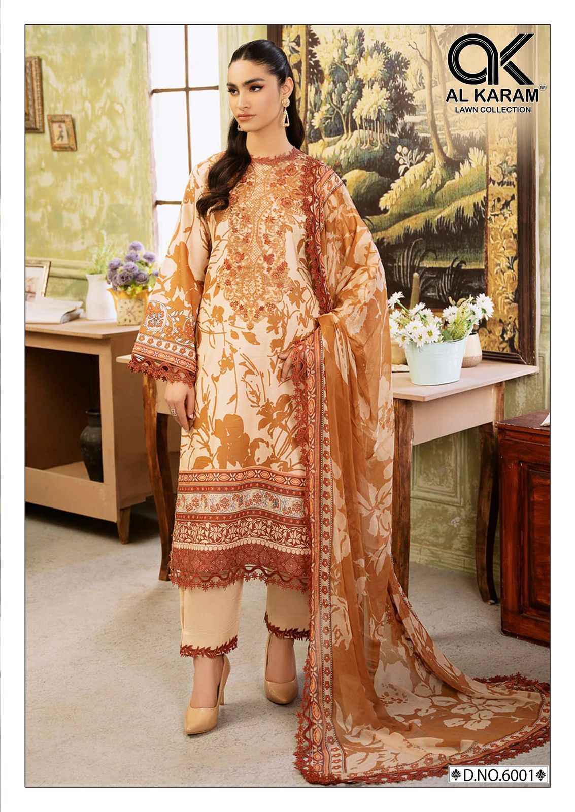 Al Karam Florence Vol 6 Cambric Cotton Dress Material 6 pcs Catalogue