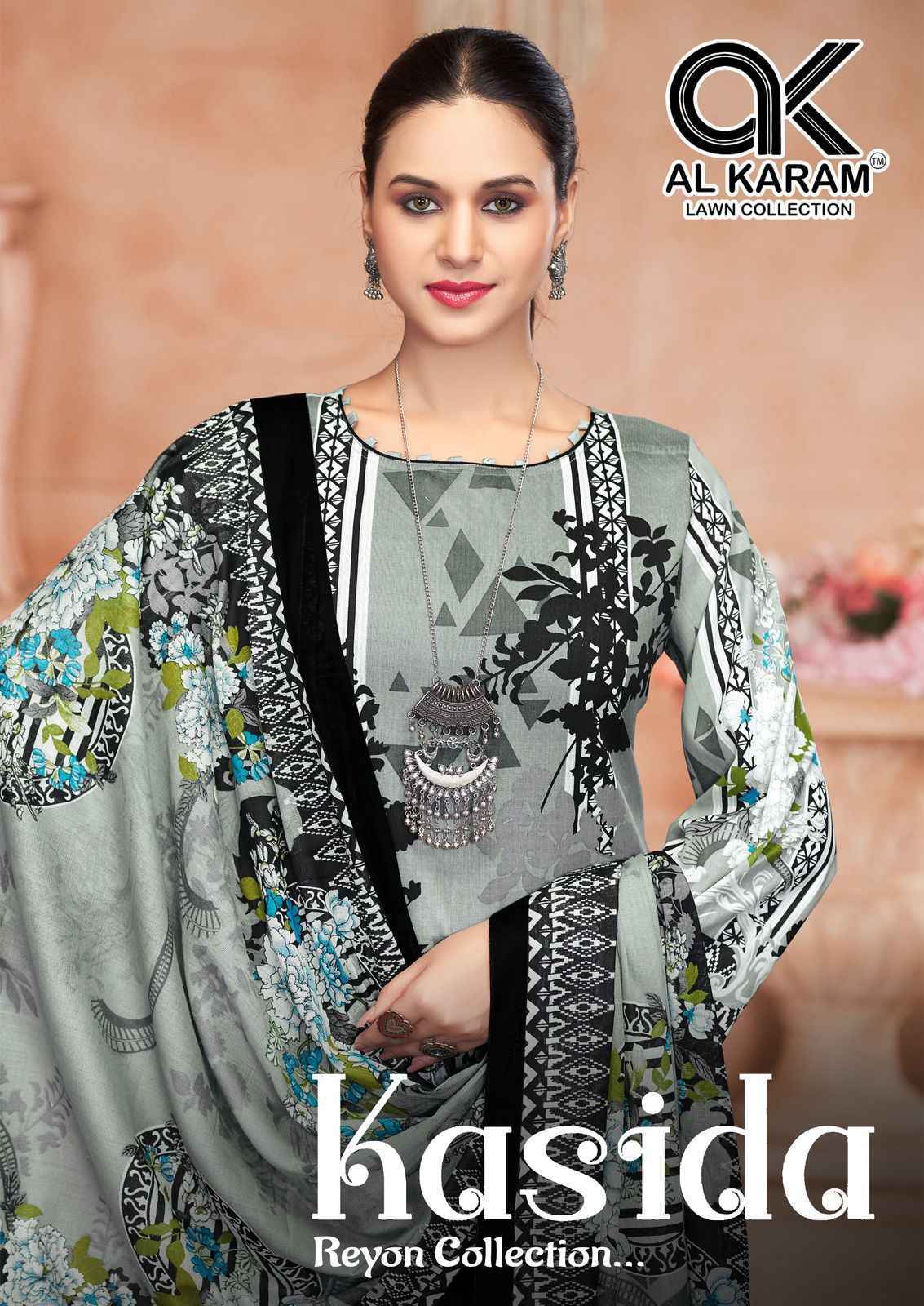 Al Karam Kasida Vol-1 Viscouse Rayon Dress Material (6 pcs Catalogue)