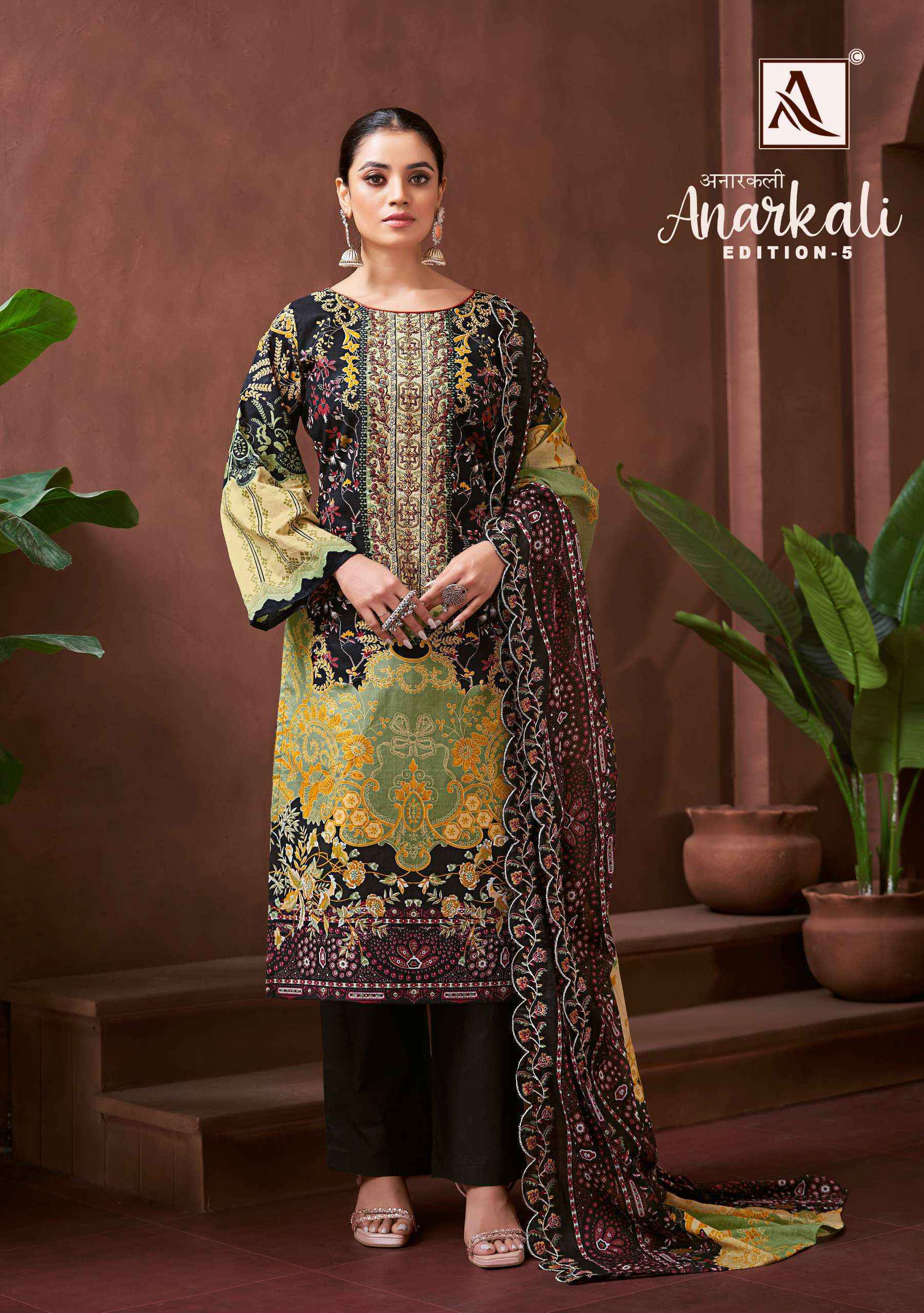 Alok Anarkali Edition-5 Cotton Dress Material (8 pcs Catalogue)