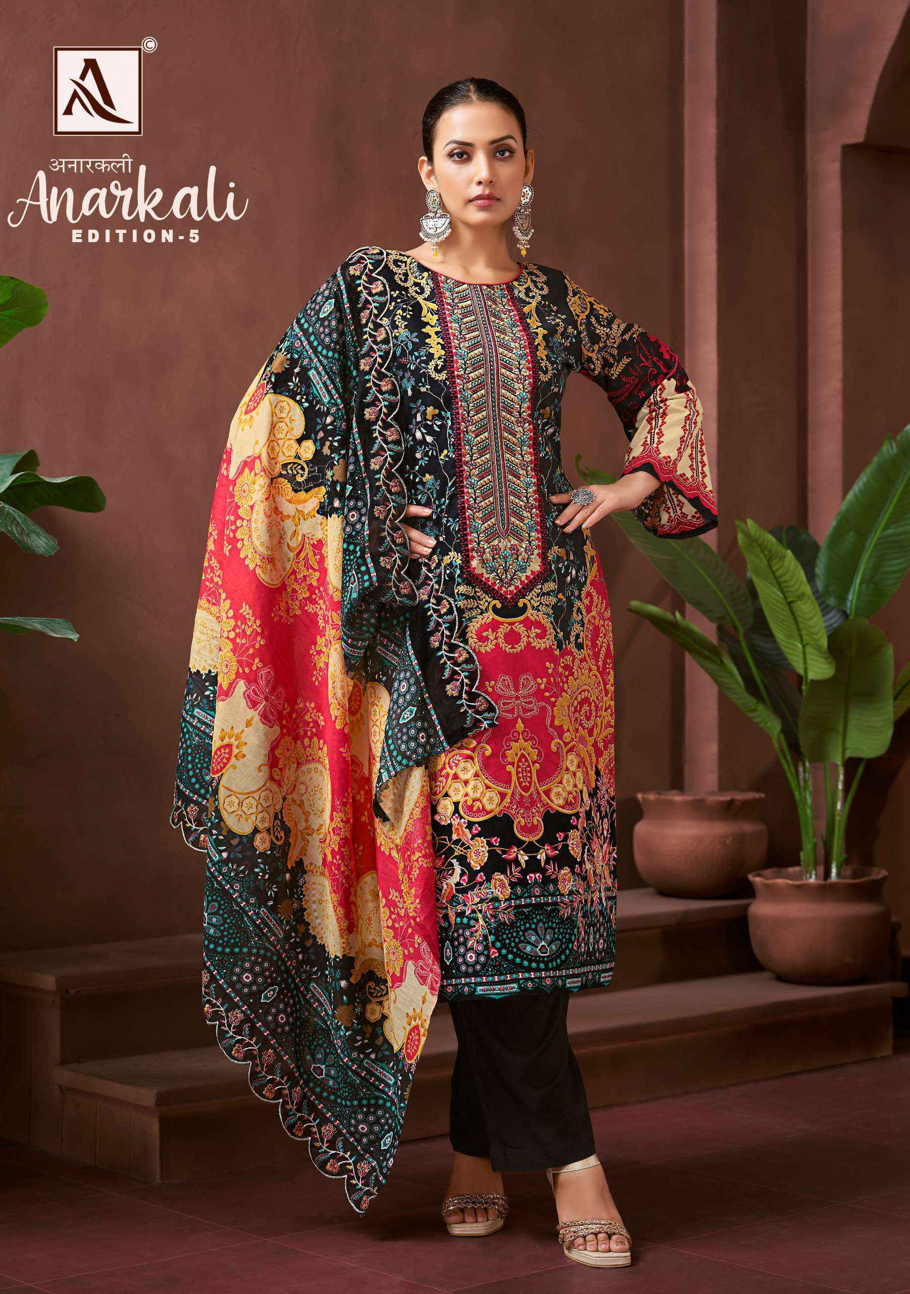 Alok Anarkali Edition-5 Cotton Dress Material (8 pcs Catalogue)