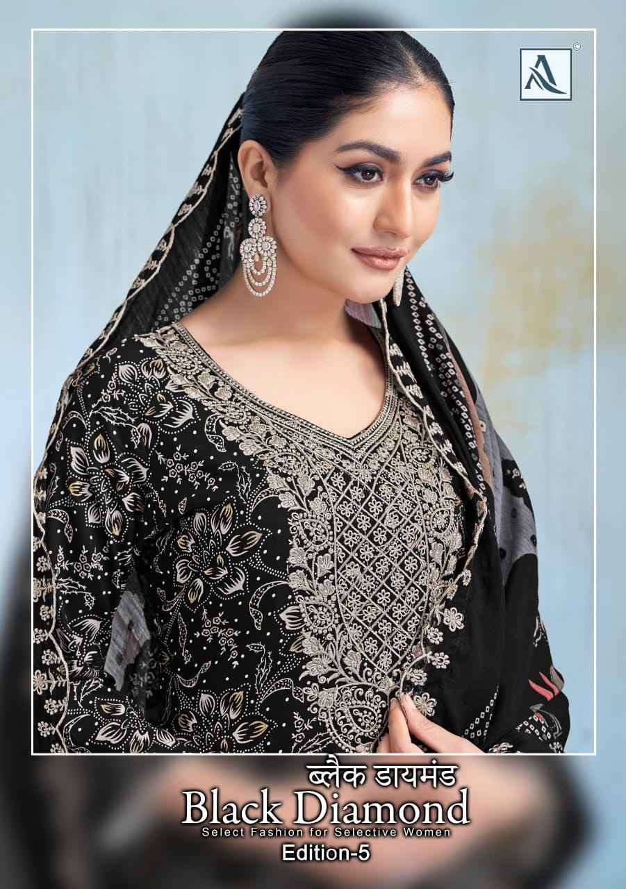 Alok Black Diamond Edition-5 Rayon Dress Material (6 pcs Catalogue)