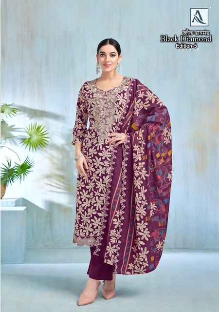 Alok Black Diamond Edition-5 Rayon Dress Material (6 pcs Catalogue)