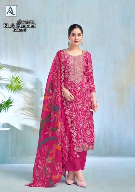 Alok Black Diamond Edition-5 Rayon Dress Material (6 pcs Catalogue)