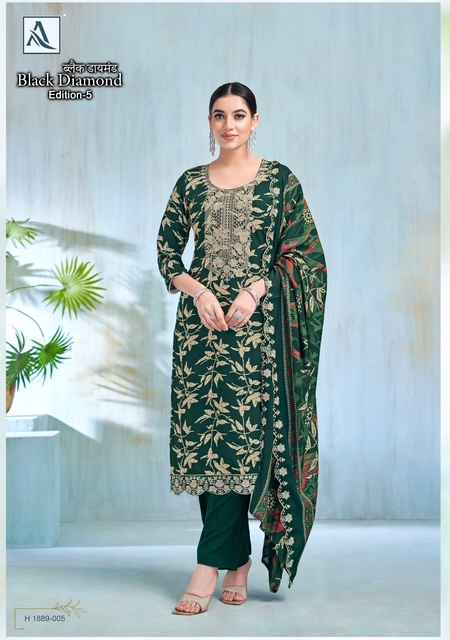 Alok Black Diamond Edition-5 Rayon Dress Material (6 pcs Catalogue)