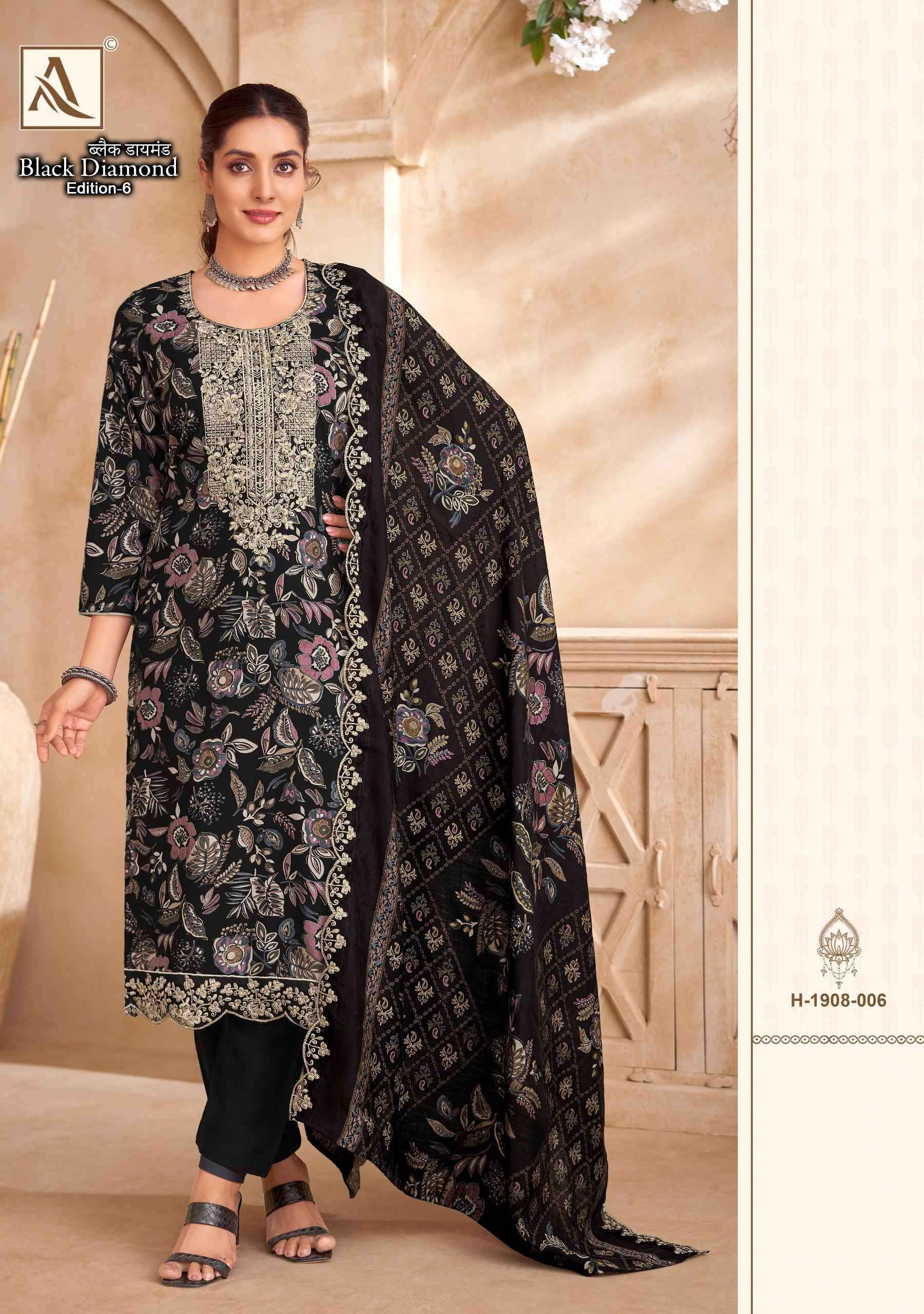 Alok Black Diamond Edition-6 Rayon Dress Material (6 pcs Catalogue)