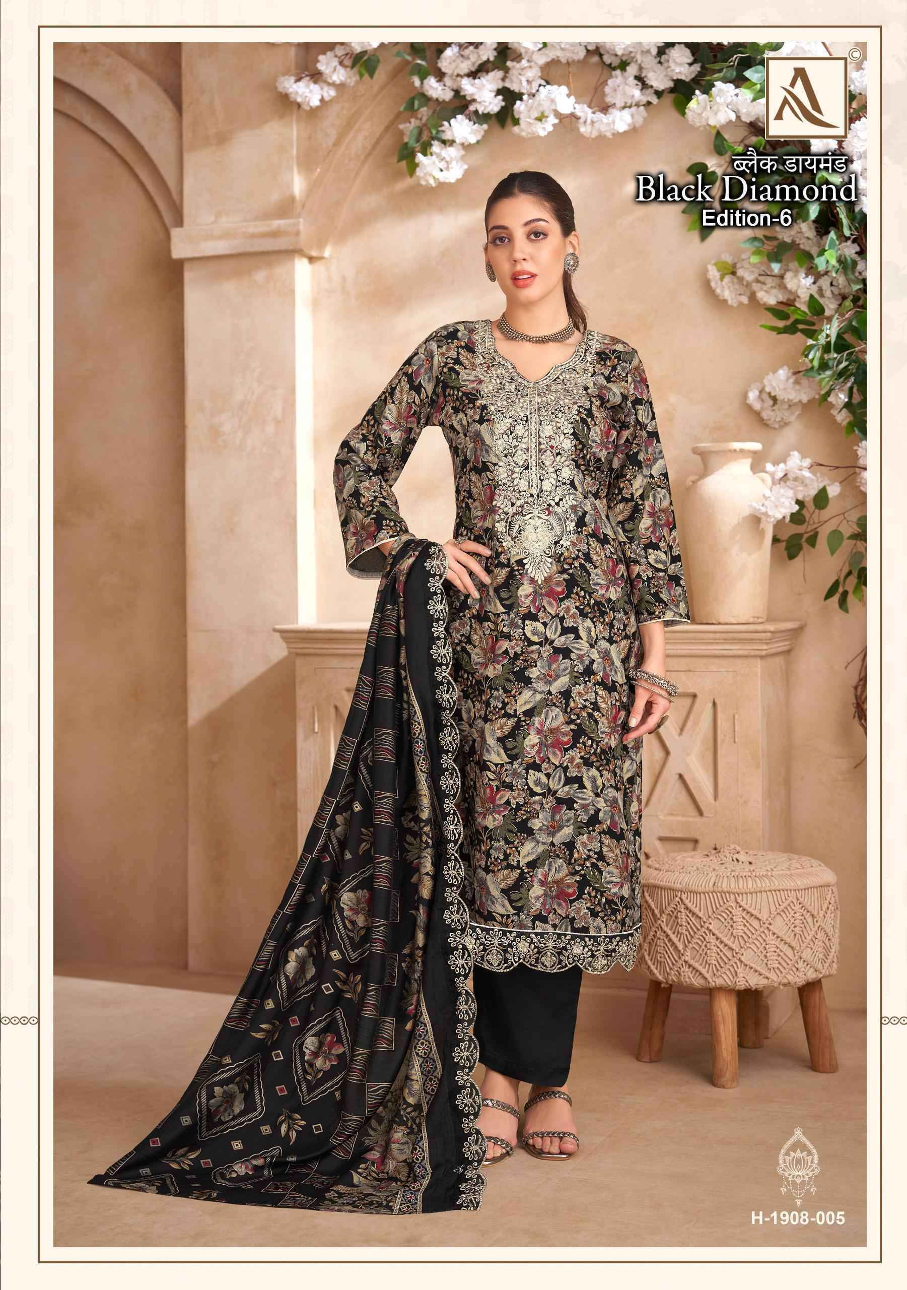Alok Black Diamond Edition-6 Rayon Dress Material (6 pcs Catalogue)