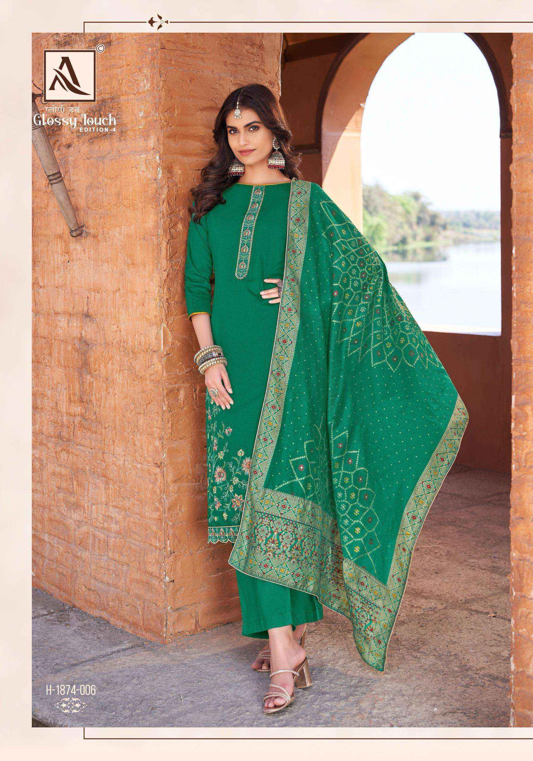 Alok Glossy Touch Edition-4 Jam Cotton Dress Material (6 pcs Catalogue)