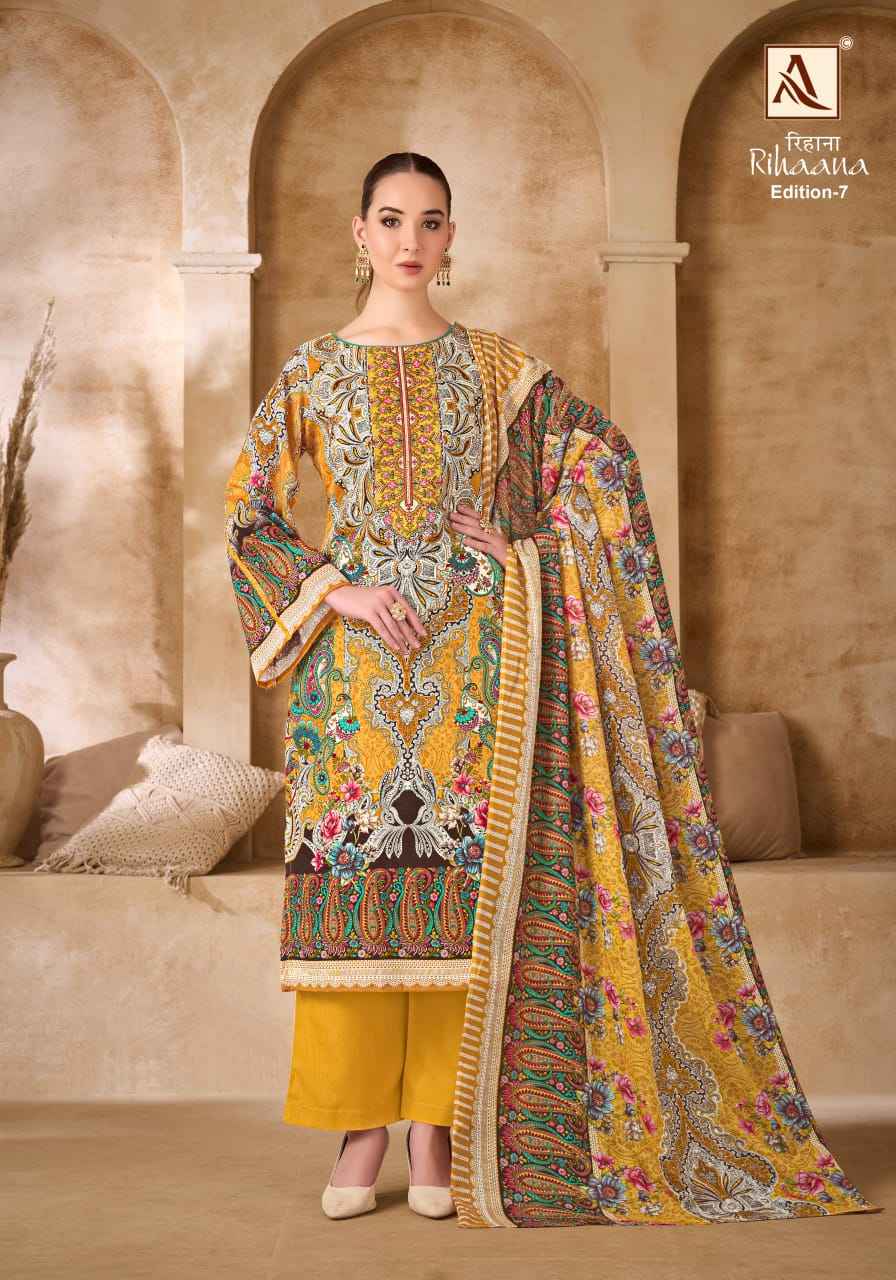 Alok Rihaana Edition-7 Cotton Dress Material (8 pcs Catalogue)