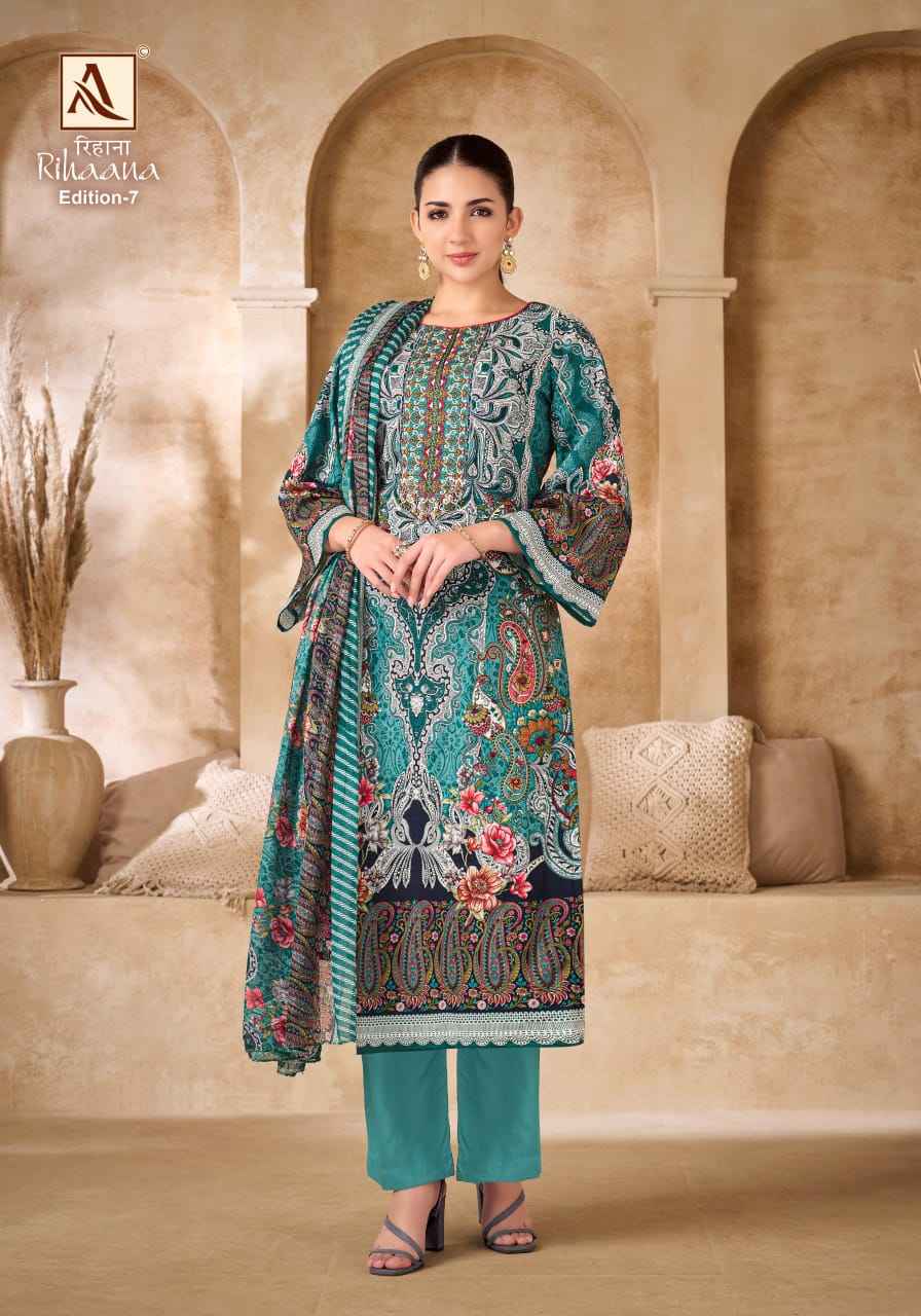 Alok Rihaana Edition-7 Cotton Dress Material (8 pcs Catalogue)