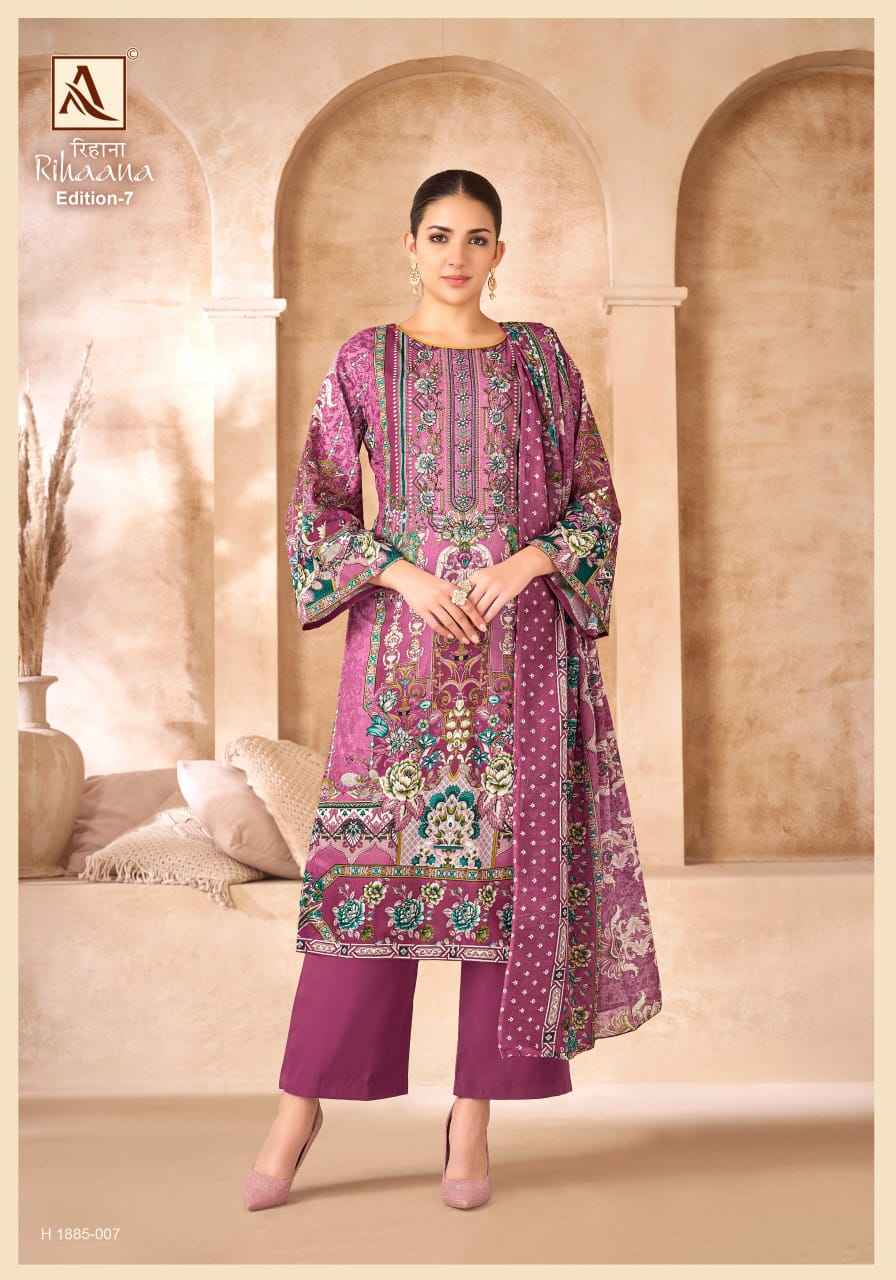 Alok Rihaana Edition-7 Cotton Dress Material (8 pcs Catalogue)