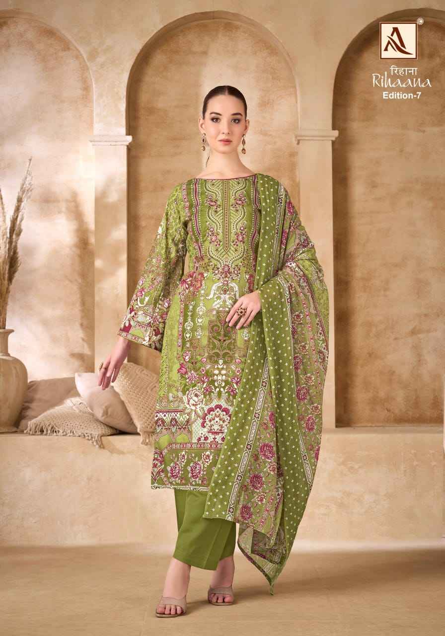Alok Rihaana Edition-7 Cotton Dress Material (8 pcs Catalogue)