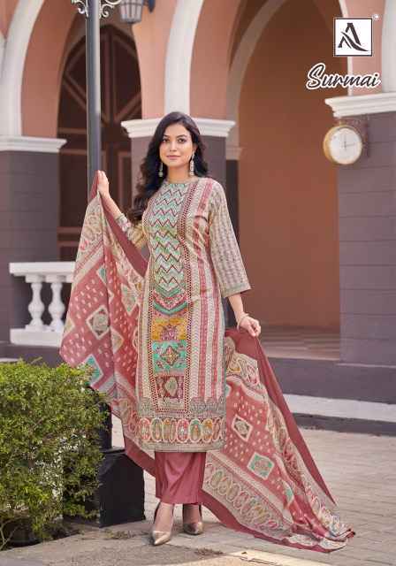 Alok Surmai Zam Dress Material (6 pcs Catalogue)