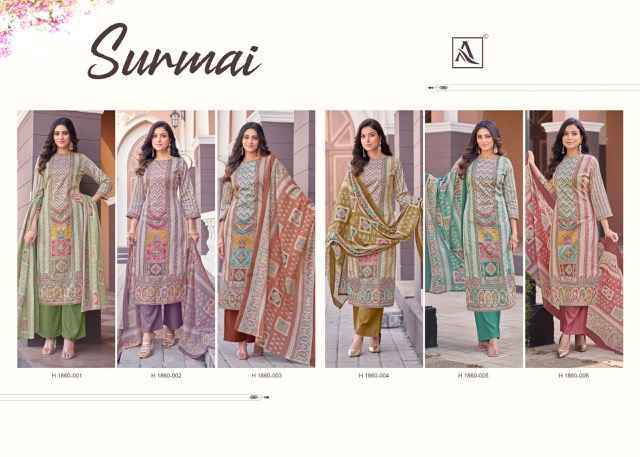 Alok Surmai Zam Dress Material (6 pcs Catalogue)