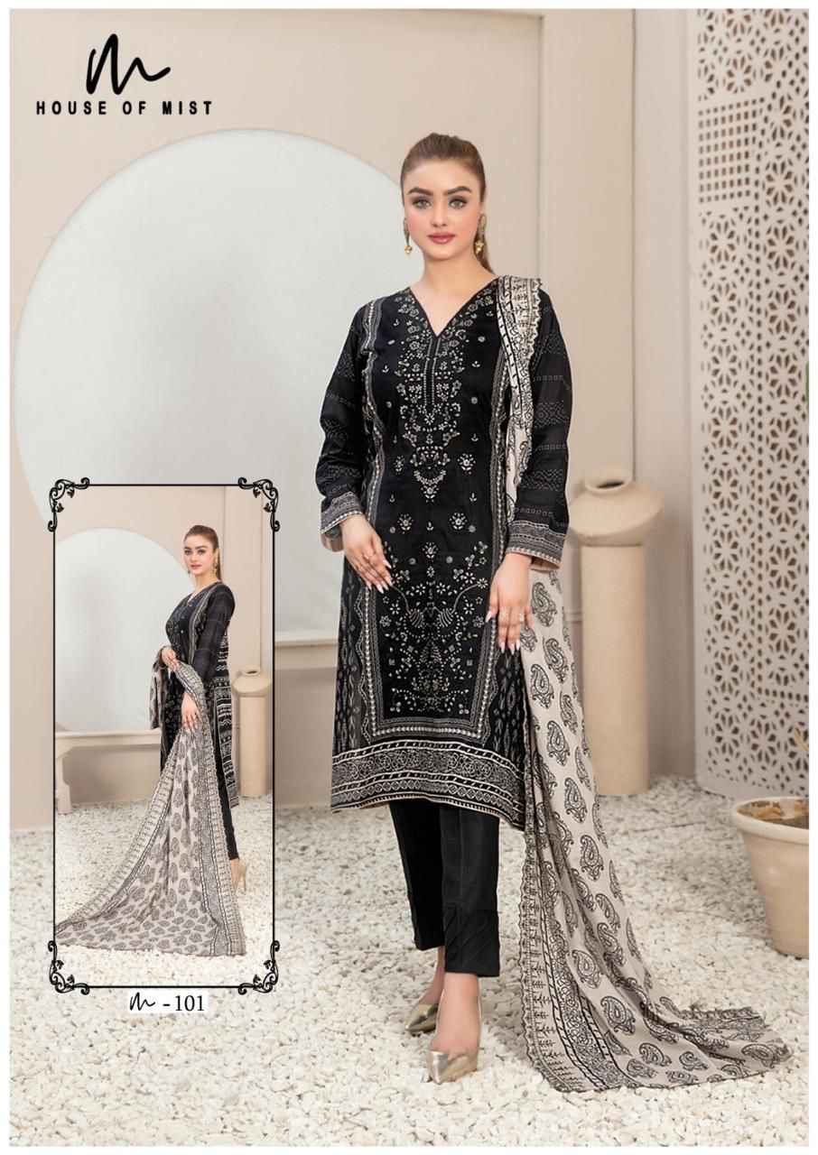 Alok Tabeer Gold Zam Cotton Dress Material 4 pcs Catalogue