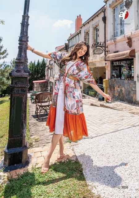 Anju Fabrics Dreamy Tales Cotton Kaftan Jacket With Mindi (6 pcs Catalogue)