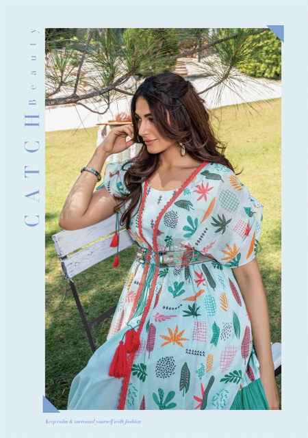 Anju Fabrics Dreamy Tales Cotton Kaftan Jacket With Mindi (6 pcs Catalogue)
