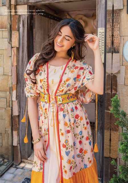 Anju Fabrics Dreamy Tales Cotton Kaftan Jacket With Mindi (6 pcs Catalogue)
