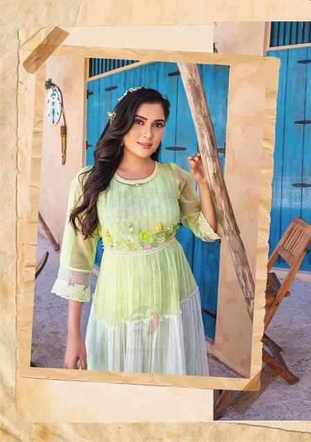 Anju Fabrics Status Vol 2 Georgette Party Wear Kurty 6 pcs Catalogue