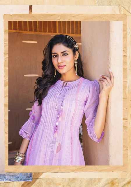 Anju Fabrics Status Vol 2 Georgette Party Wear Kurty 6 pcs Catalogue