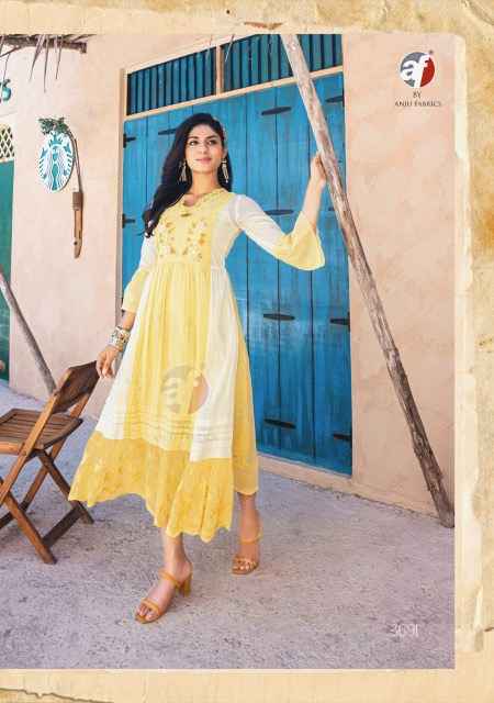 Anju Fabrics Status Vol 2 Georgette Party Wear Kurty 6 pcs Catalogue
