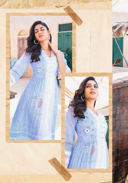 Anju Fabrics Status Vol 2 Georgette Party Wear Kurty 6 pcs Catalogue