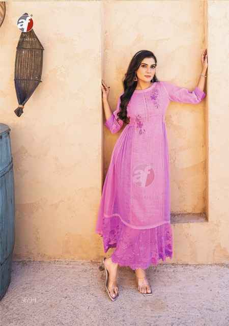 Anju Fabrics Status Vol 2 Georgette Party Wear Kurty 6 pcs Catalogue