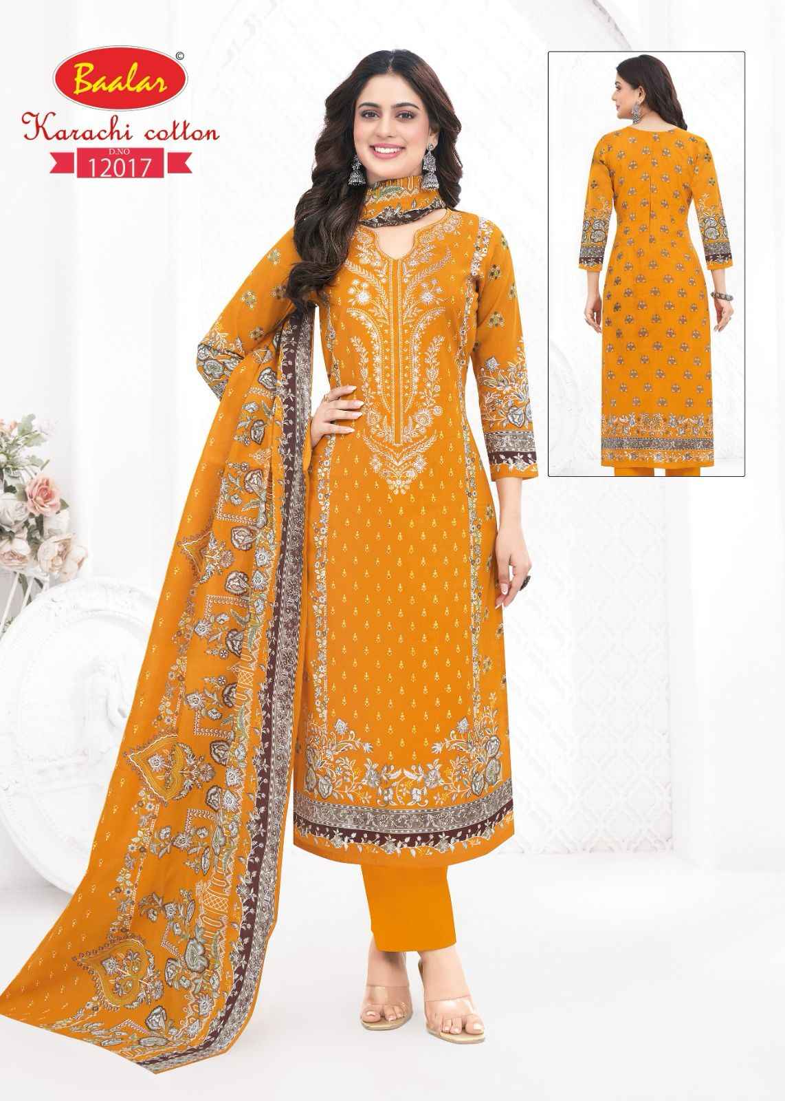 Baalar Karachi Cotton Vol-12 Lawn Cotton Dress Material (09 pcs Catalogue)