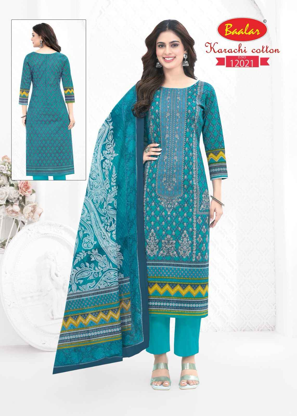 Baalar Karachi Cotton Vol-12 Lawn Cotton Dress Material (09 pcs Catalogue)