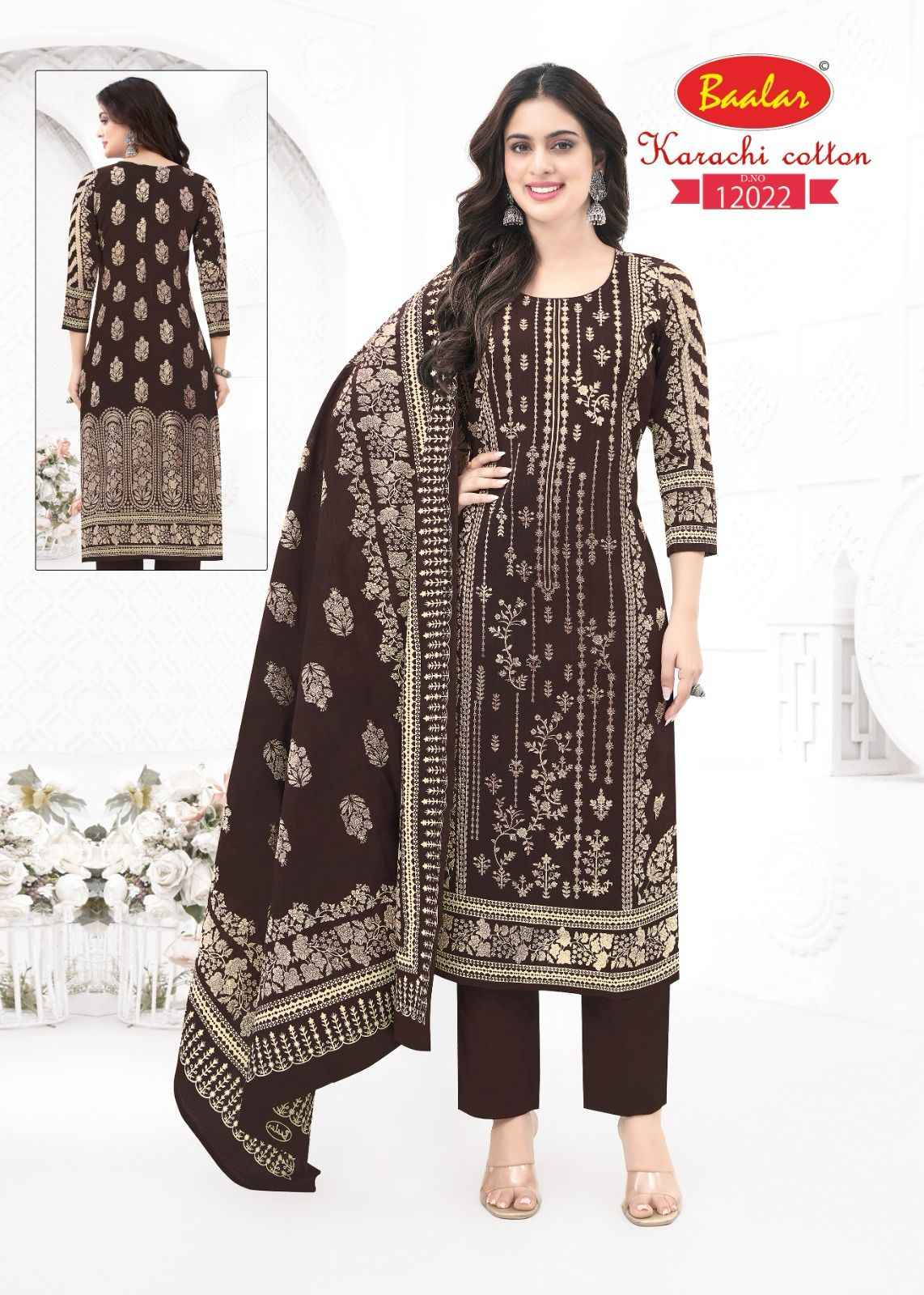 Baalar Karachi Cotton Vol-12 Lawn Cotton Dress Material (09 pcs Catalogue)