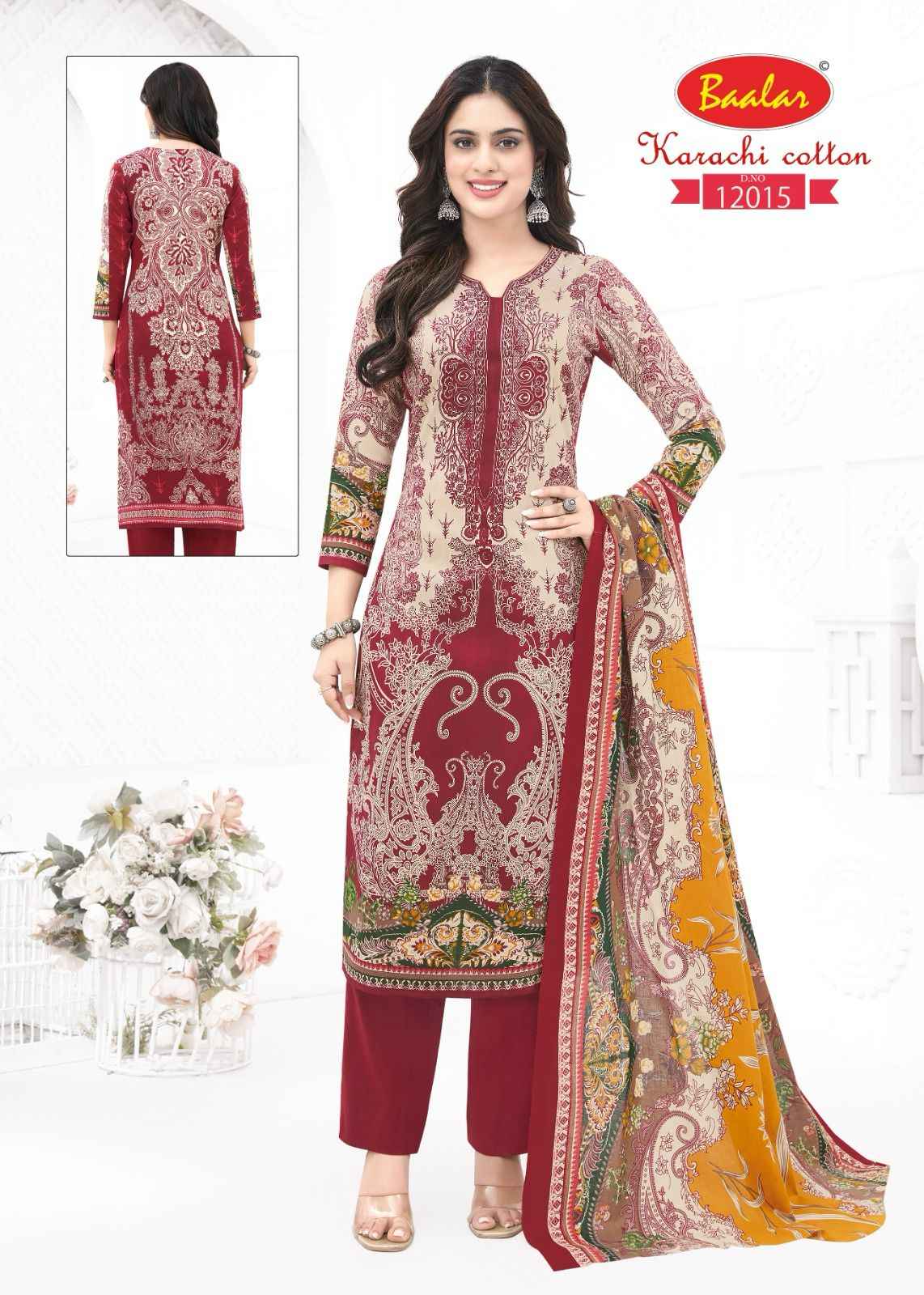 Baalar Karachi Cotton Vol-12 Lawn Cotton Dress Material (09 pcs Catalogue)