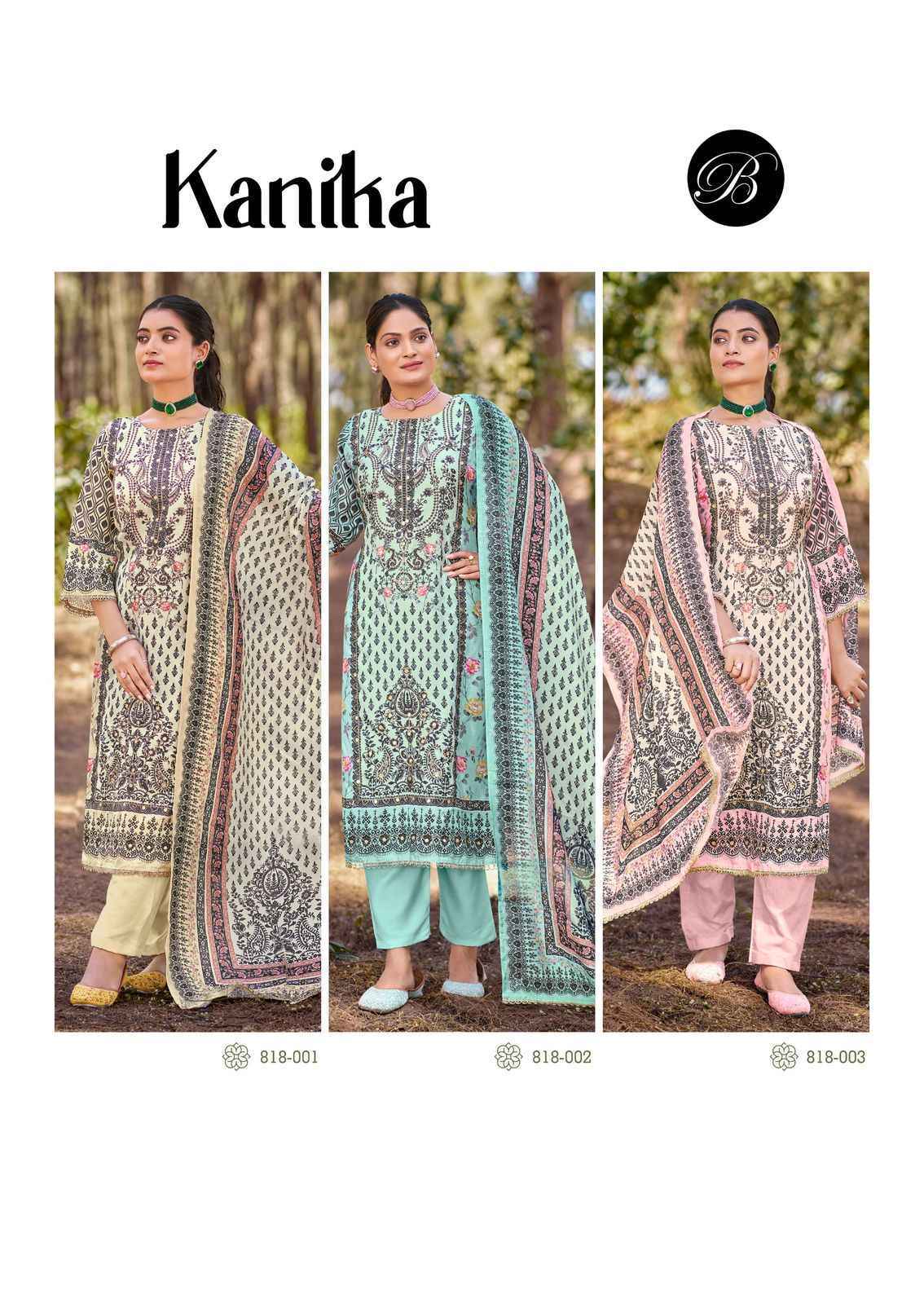 Belliza Kanika Viscouse Musline Dress Material (3 pcs Catalogue)
