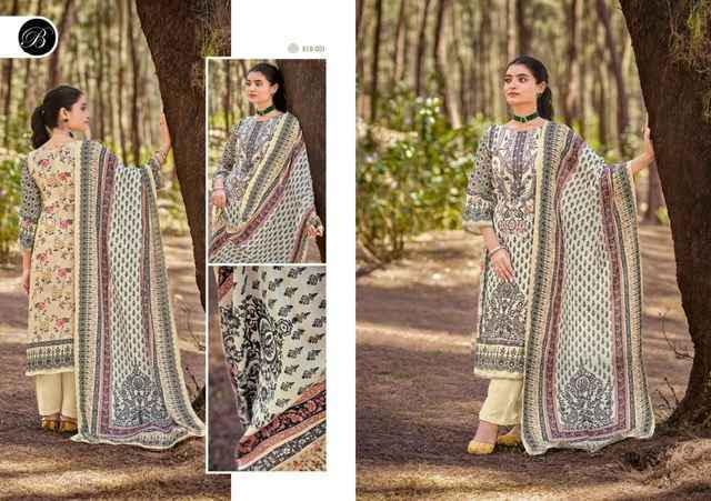 Belliza Kanika Viscouse Musline Dress Material (3 pcs Catalogue)