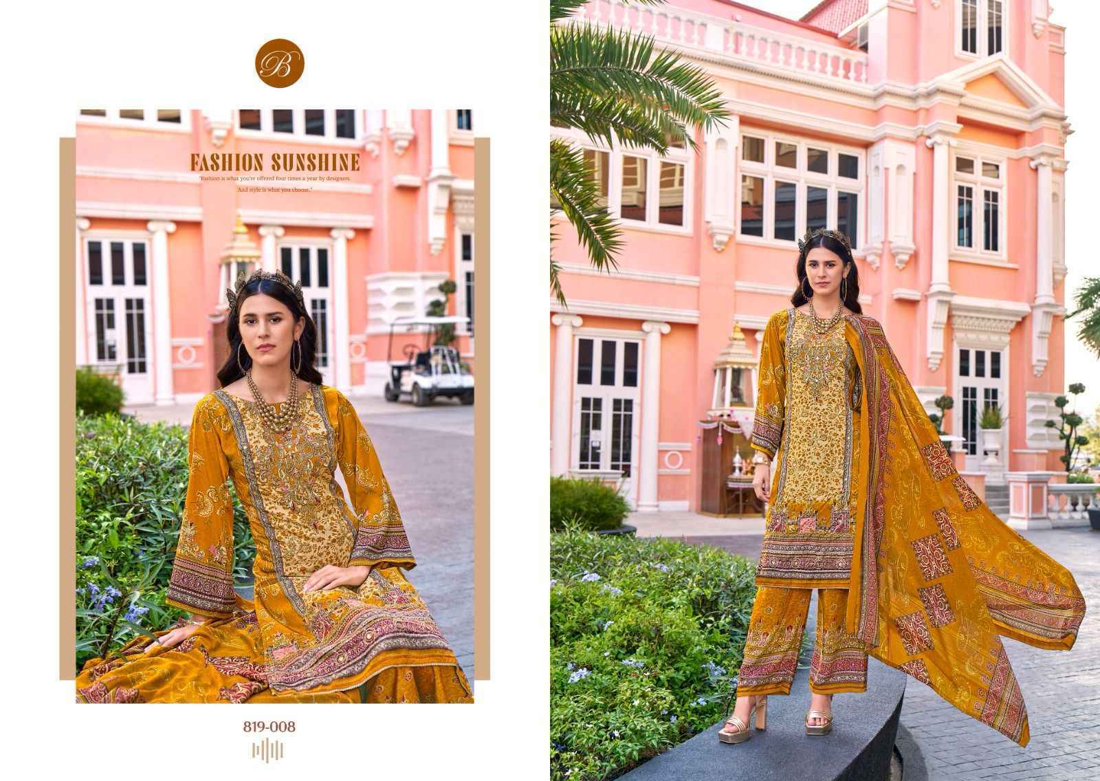 Belliza Marhaba Crepe Dress Material (8 pcs Catalogue)