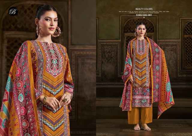Belliza Musafir Viscouse Rayon Dress Material 6 pcs Catalogue