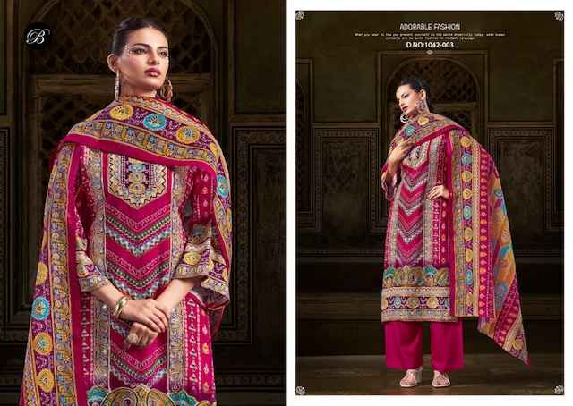Belliza Musafir Viscouse Rayon Dress Material 6 pcs Catalogue