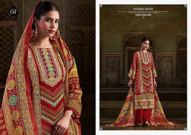 Belliza Musafir Viscouse Rayon Dress Material 6 pcs Catalogue