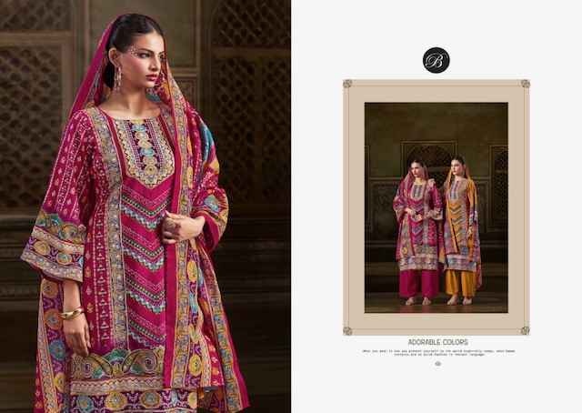 Belliza Musafir Viscouse Rayon Dress Material 6 pcs Catalogue